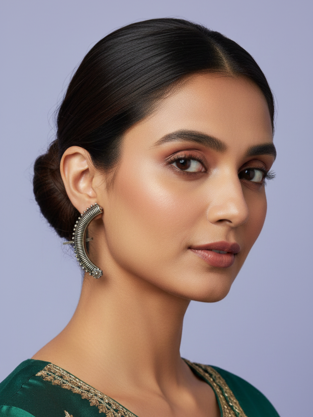 Gul E Jaipur Silver Oxidised Necklace Silver Plated Brass Necklace