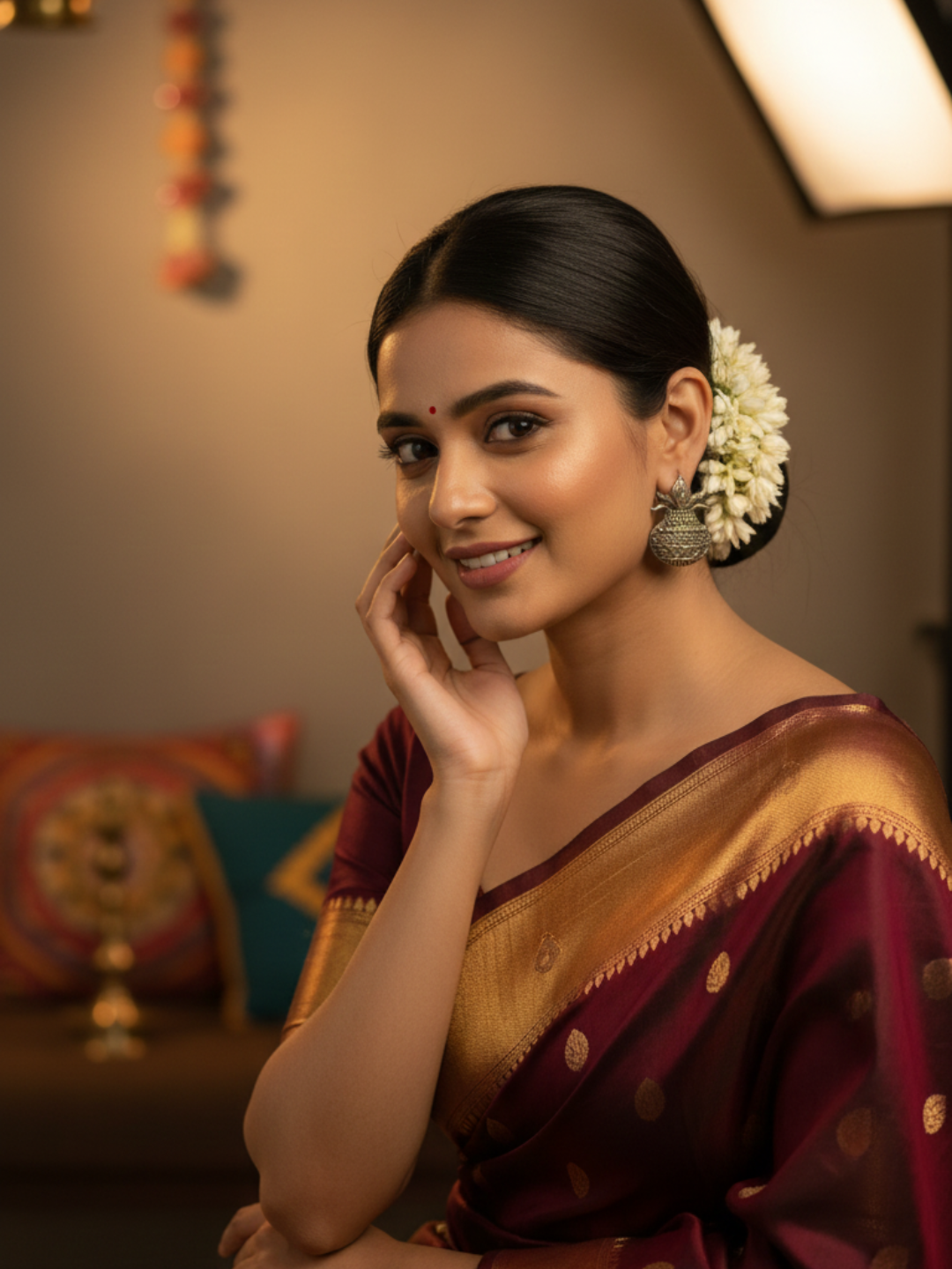 Gul E Jaipur Brass Jhumki Earring, Drops & Danglers - Style 120