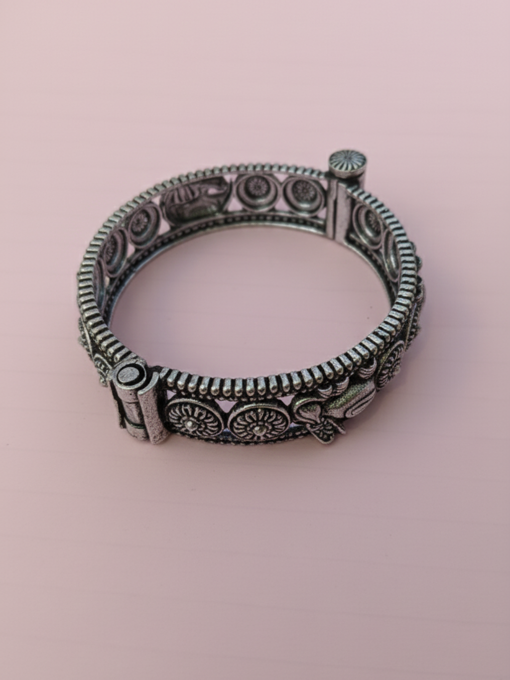 Gul E Jaipur Silver Oxidised Natique Earring Brass Drops & Danglers