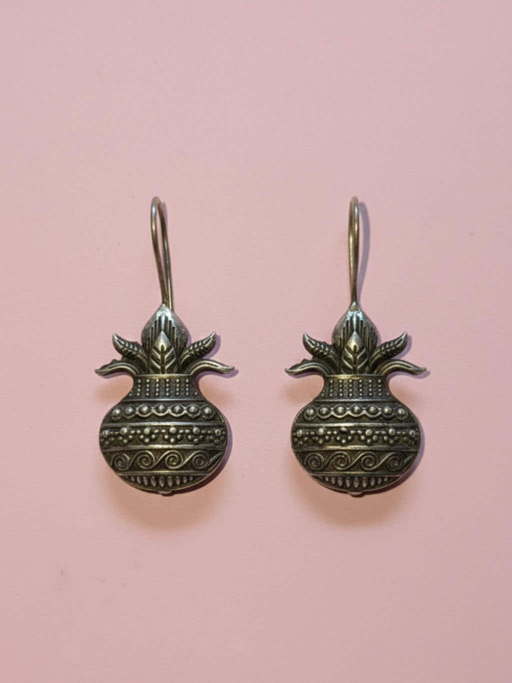 Gul E Jaipur Brass Jhumki Earring, Drops & Danglers - Style 120