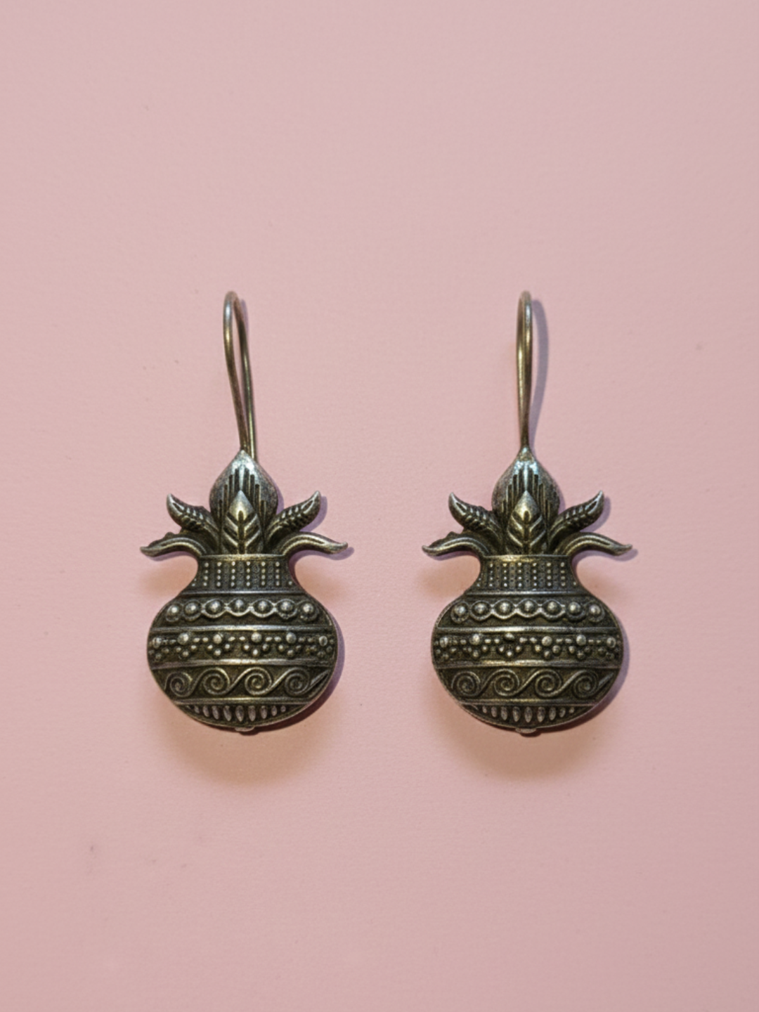 Gul E Jaipur Brass Jhumki Earring, Drops & Danglers - Style 120