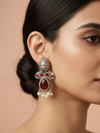 Gul E Jaipur Silver Oxidised Antique Earring Brass Beautifull Drops & Danglers