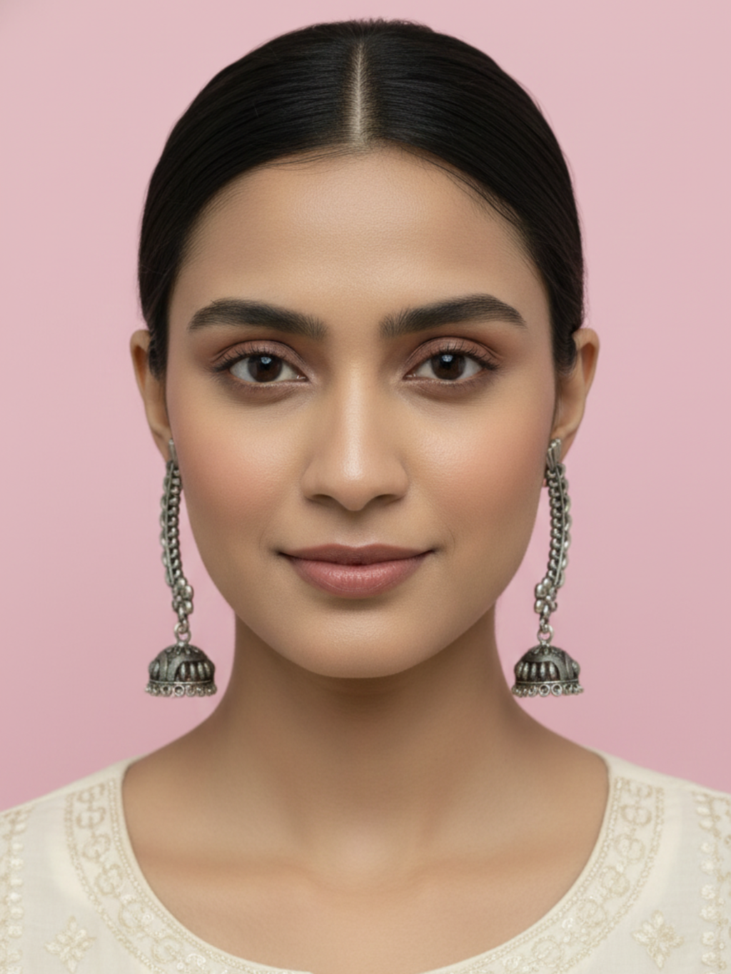 Gul E Jaipur Silver Plated Brass Necklace