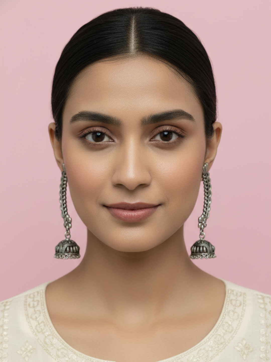 Gul E Jaipur Silver Plated Brass Necklace