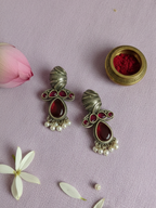 Gul E Jaipur Silver Oxidised Antique Earring Brass Beautifull Drops & Danglers