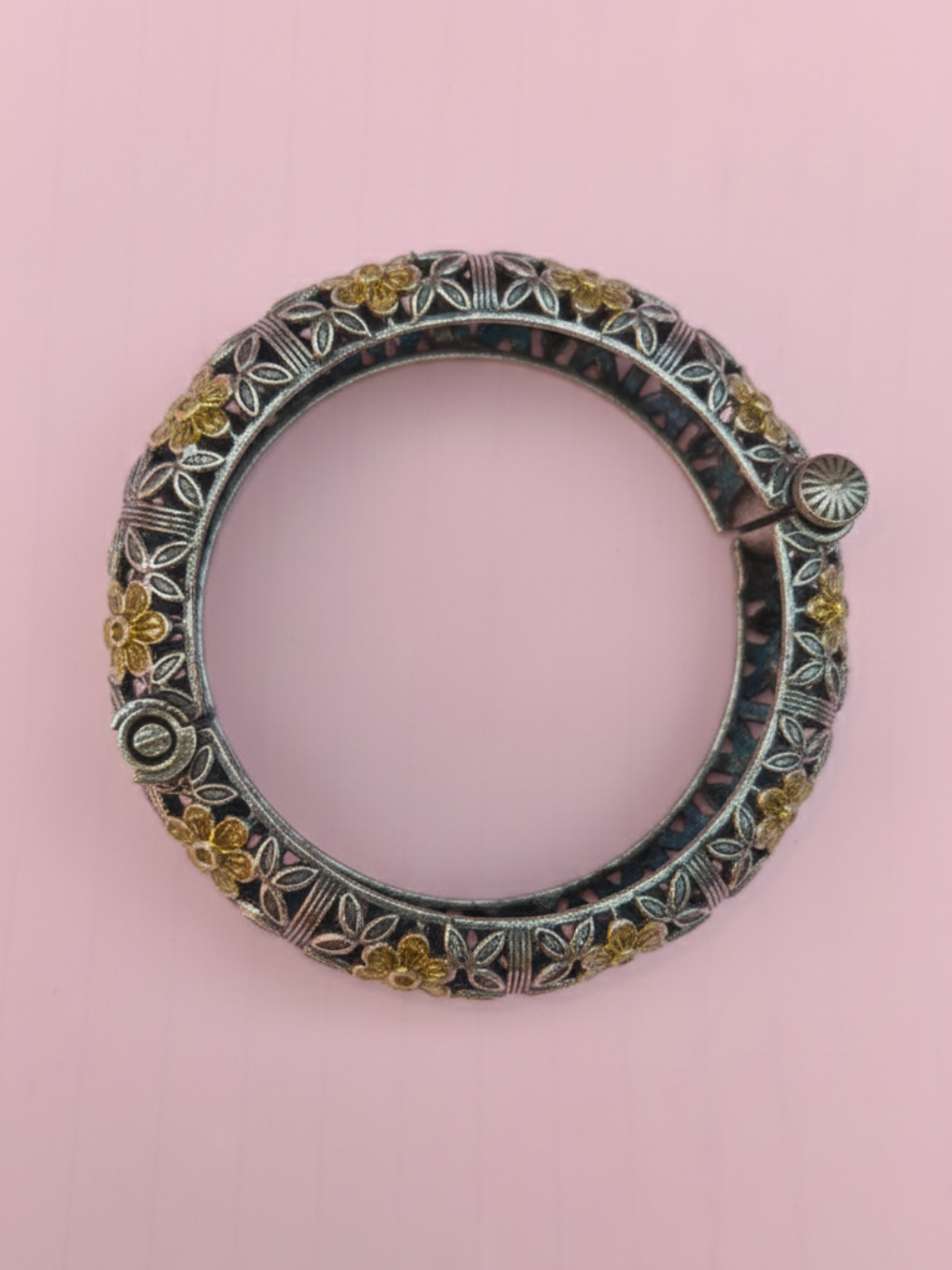 Gul E Jaipur Silver Mate Finish Oxidised Brass Earring Brass Drops & Danglers