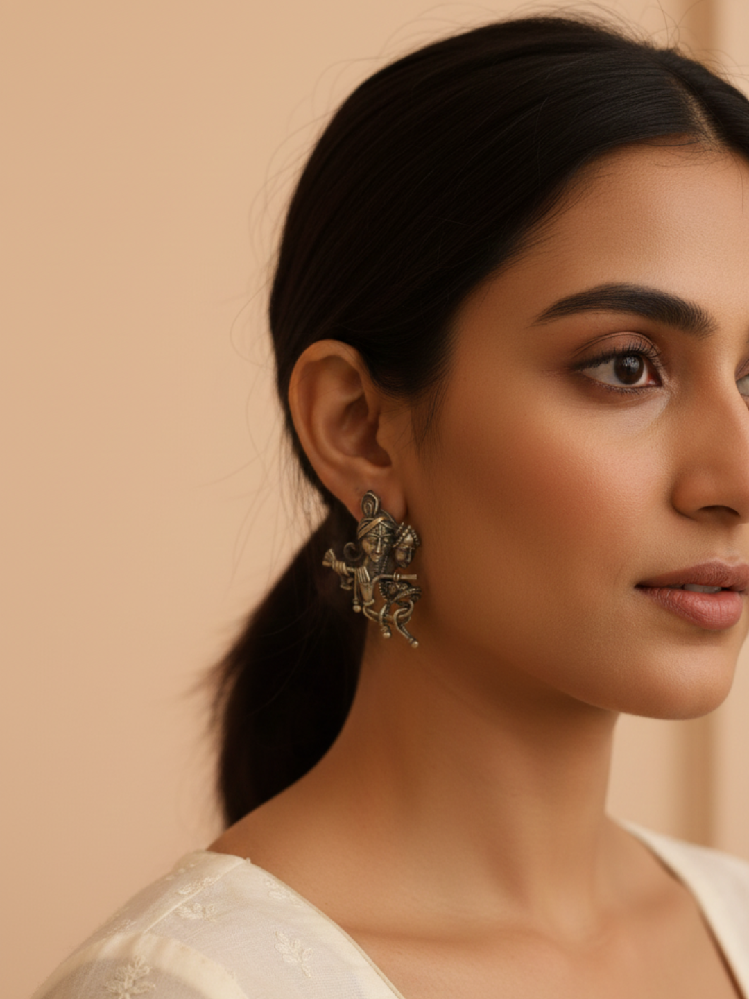 Gul E Jaipur Brass Stud Earring - Style 140