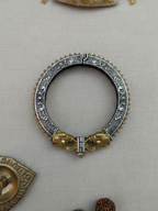 Gul E Jaipur Brass Black Silver Bangle