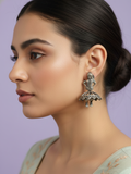 Gul E Jaipur Brass Silver Oxidised Mate Finish Kada