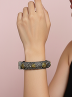 Gul E Jaipur Brass Black Silver Oxidised Tranding Oxidised Bangle Kada