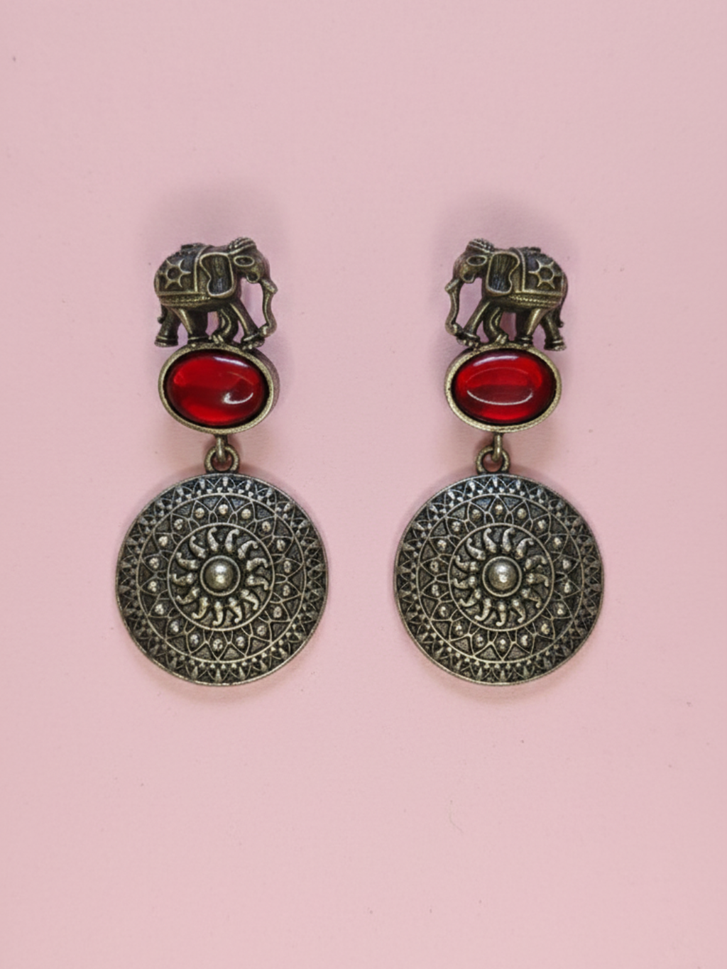 Gul E Jaipur Brass Oxidised Silver Kada