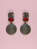 Gul E Jaipur Brass Oxidised Silver Kada