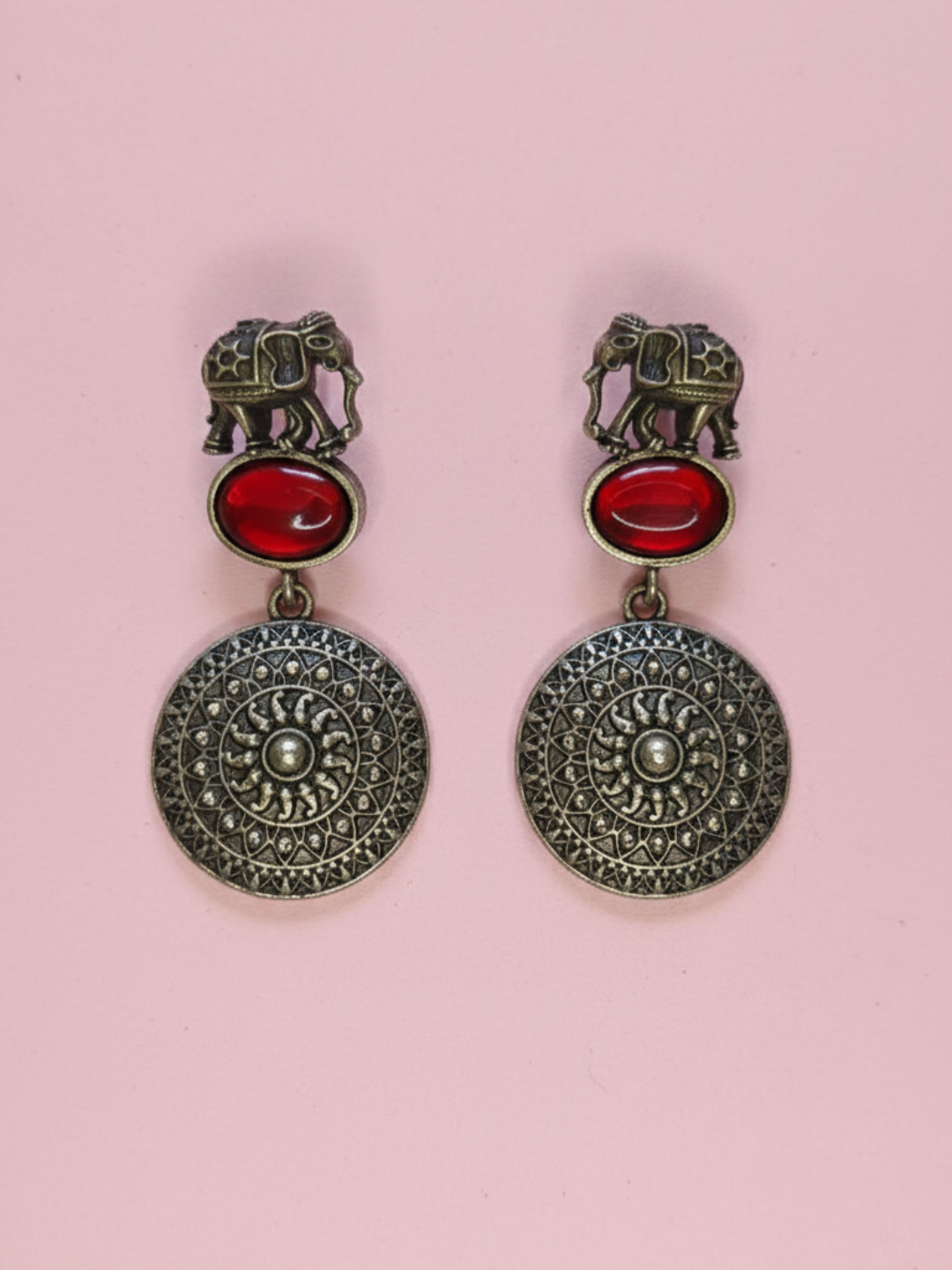 Gul E Jaipur Brass Oxidised Silver Kada