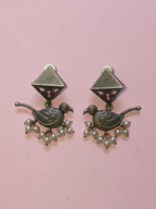Gul E Jaipur Brass Silver Antique Kada for Girls