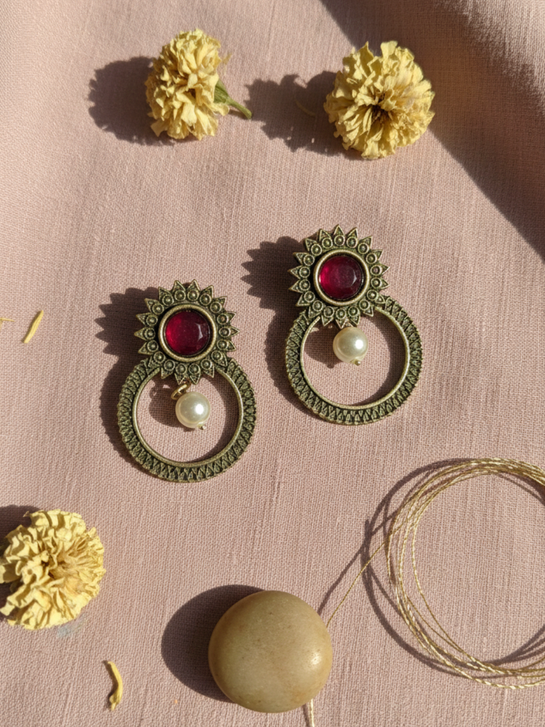 Gul E Jaipur Brass Drops & Danglers - Style 148
