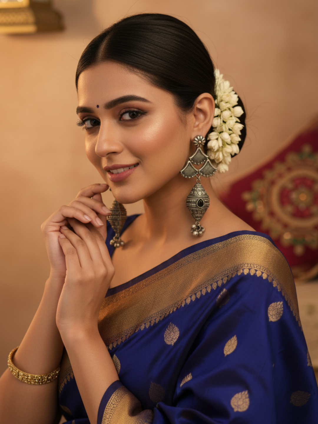 Gul E Jaipur Brass Gold-plated Antique Finish
