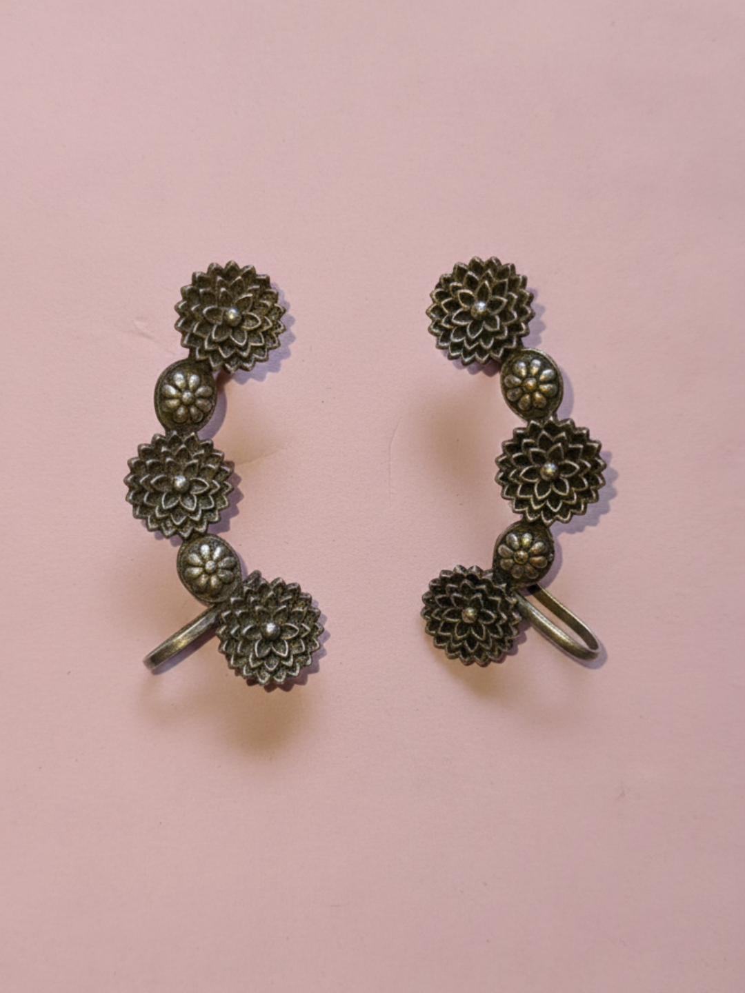 Gul E Jaipur Brass Beads Silver Bangle