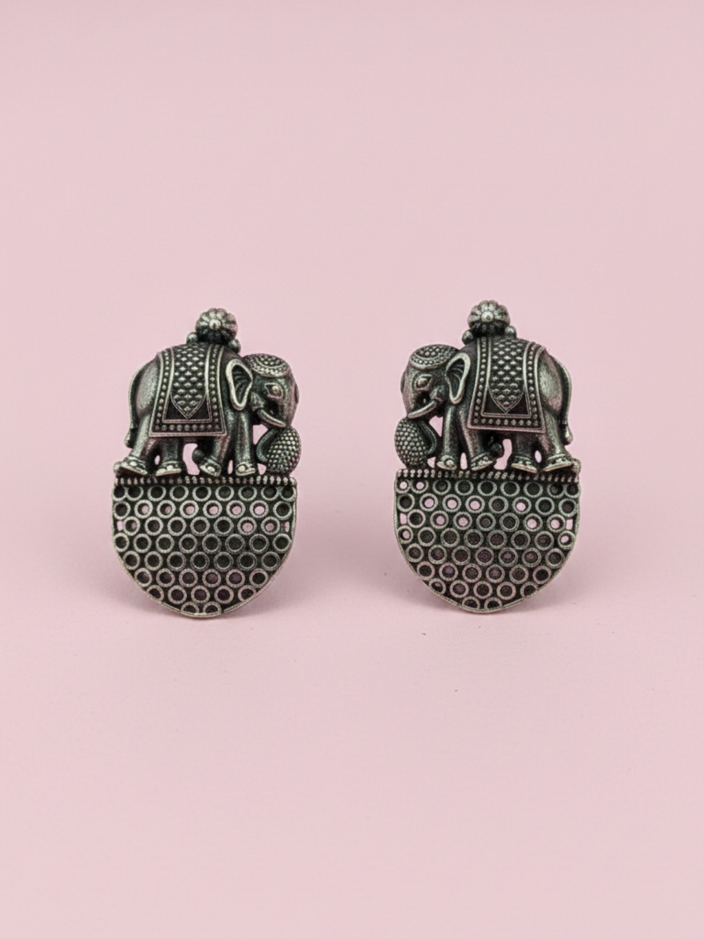 Gul E Jaipur Silver Oxidised Antique Beautifull Earring Brass Jhumki Earring, Drops & Danglers