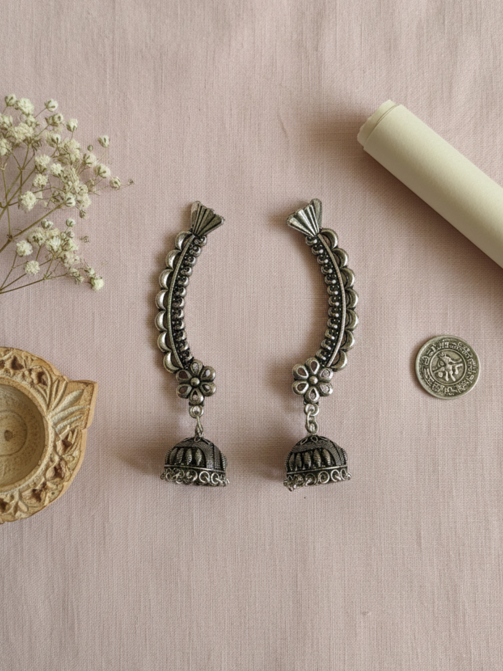 Gul E Jaipur Silver Plated Brass Necklace