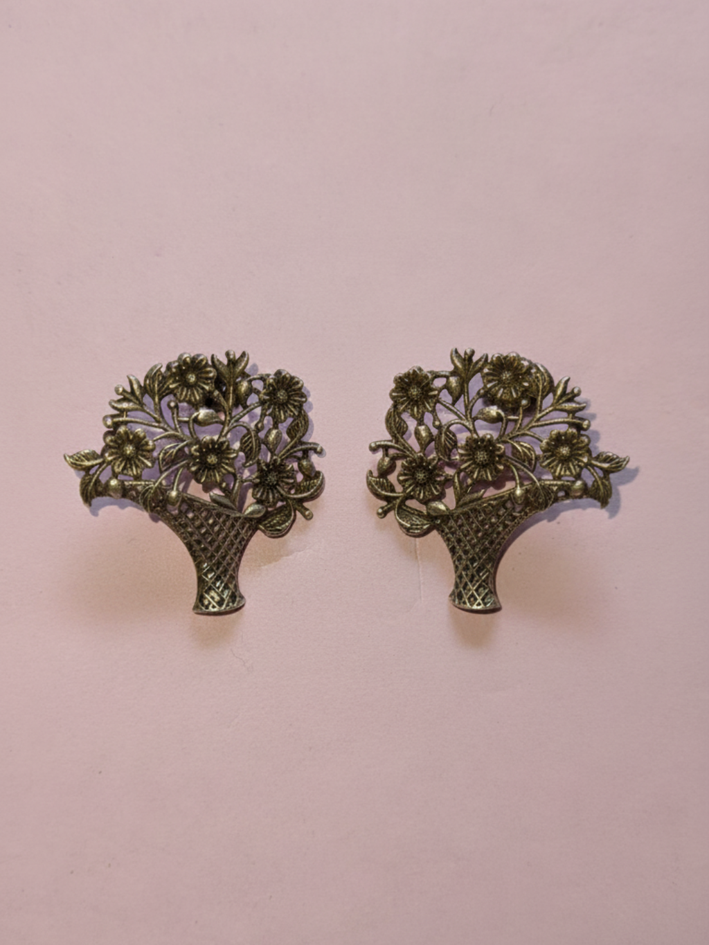 Gul E Jaipur Brass Stud Earring - Style 123