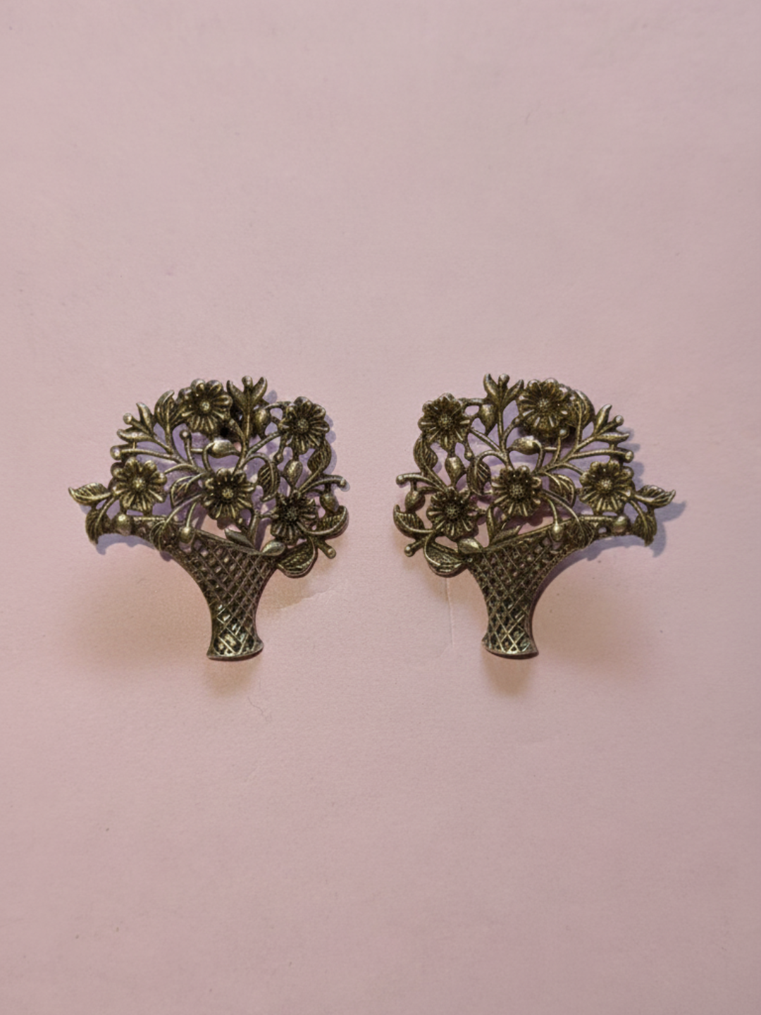 Gul E Jaipur Brass Stud Earring - Style 123