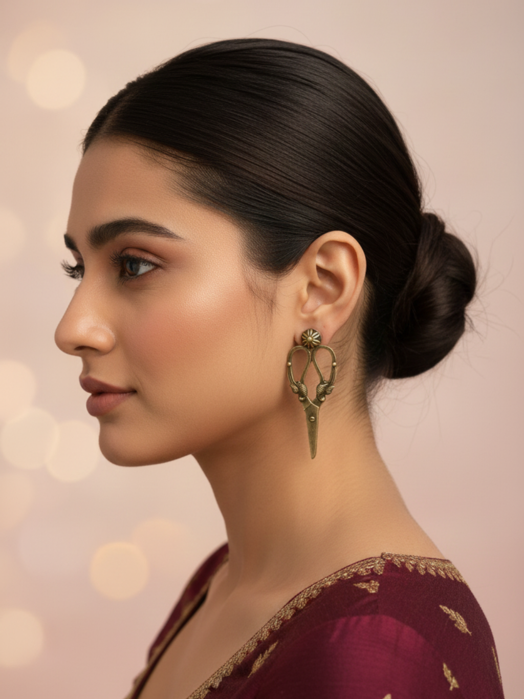 Gul E Jaipur Brass Jhumki Earring - Style 122