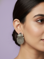 Gul E Jaipur Silver Oxidised Antique Beautifull Earring Brass Jhumki Earring, Drops & Danglers