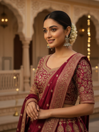 Gul E Jaipur Brass Silver Oxidised Mate Finish Kada