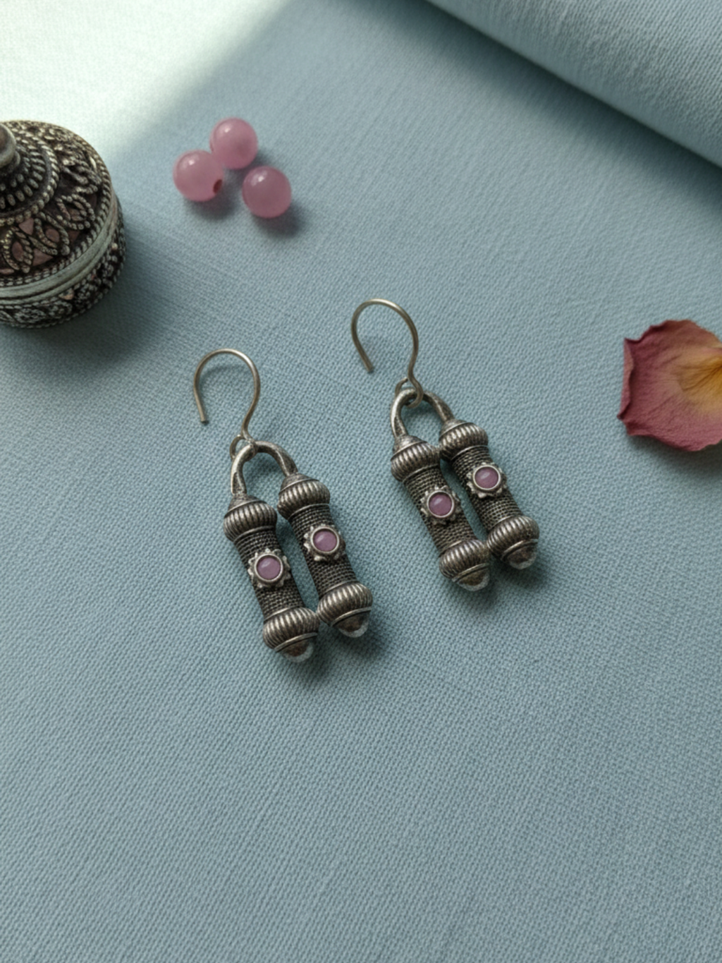 Gul E Jaipur Brass Jhumki Earring - Style 113