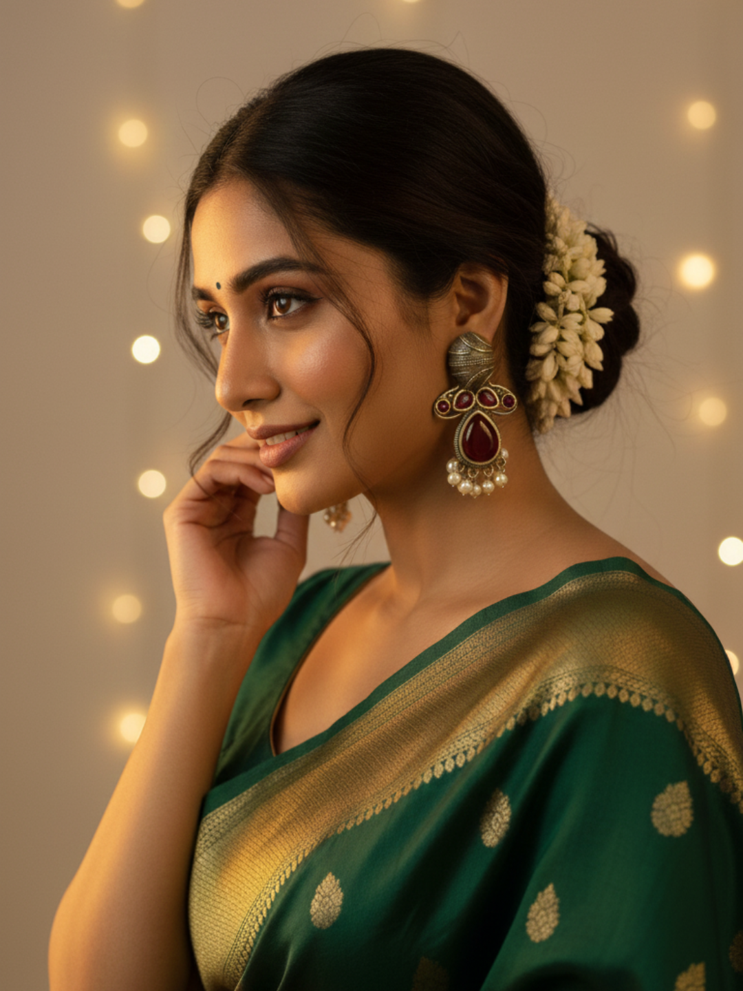 Gul E Jaipur Silver Oxidised Antique Earring Brass Beautifull Drops & Danglers