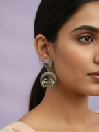 Gul E Jaipur Brass Black Silver Oxidised Rajwadi Kada