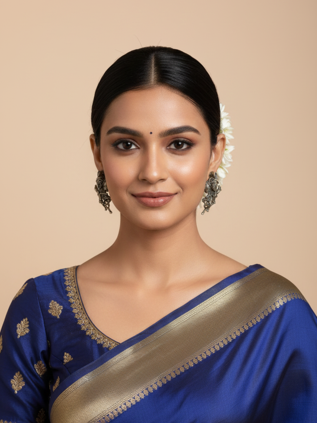 Gul E Jaipur Brass Stud Earring - Style 140