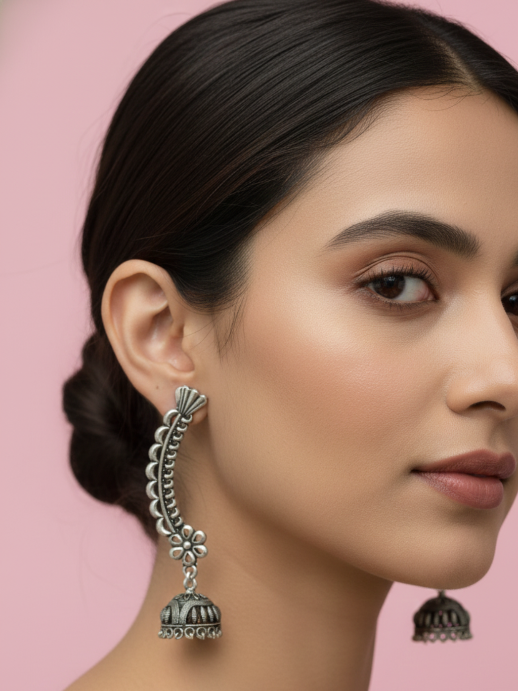 Gul E Jaipur Silver Plated Brass Necklace