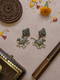 Gul E Jaipur Brass Silver Antique Kada for Girls