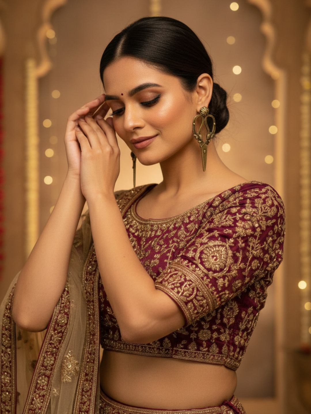 Gul E Jaipur Brass Jhumki Earring - Style 122