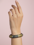 Gul E Jaipur Brass Gold-plated Oxidised Bangle
