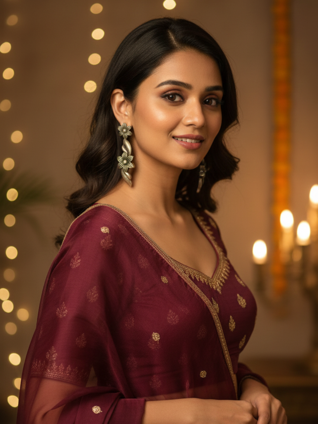 Gul E Jaipur Brass Cuff Earring - Style 118