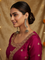 Gul E Jaipur Silver Plated Brass Necklace