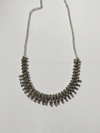 Ethnic Oxidized Silver Brass Long Statement Necklace for Women & Girls