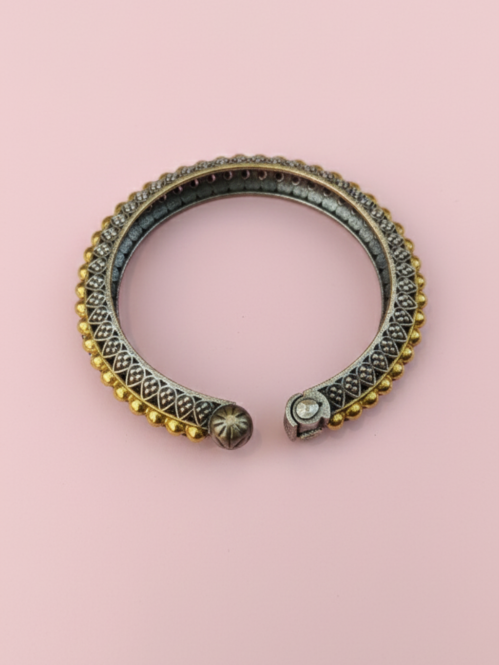 Rajwada Signature Oxidized Kada