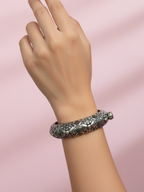 Royal Traditional Antique Silver Oxidized Finish Bangles