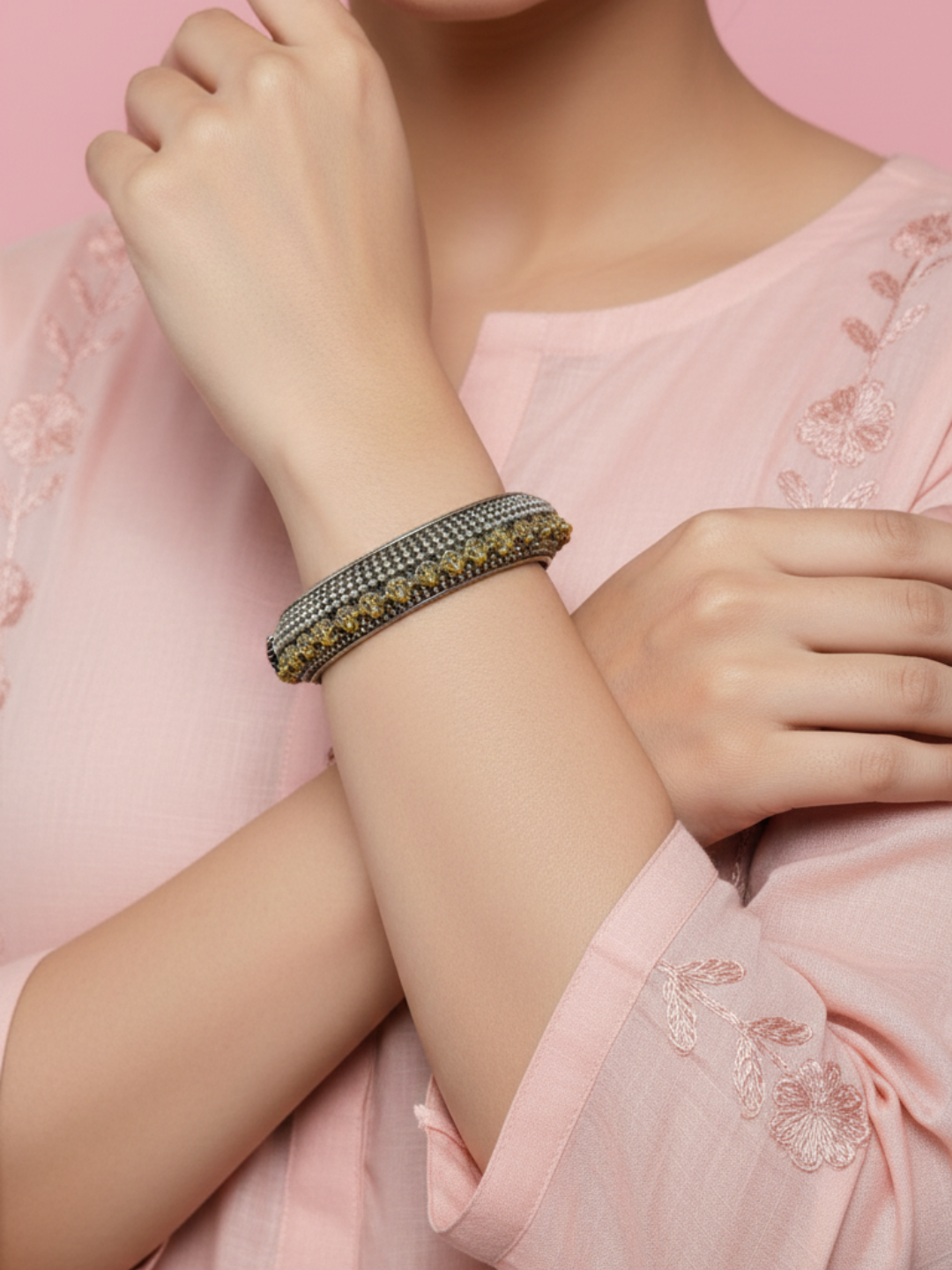 Vintage Glory Oxidized Designer Bangle