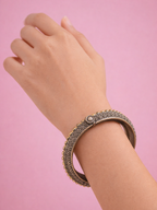Royal Horizon Oxidized Brass Bangle