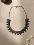 Traditional Oxidized Silver Plated Brass Party Wear Choker Necklace