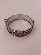 ndian Cultural Style Oxidized Silver Plated Kangan