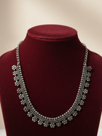 Antique Silver Oxidized Trible Choker