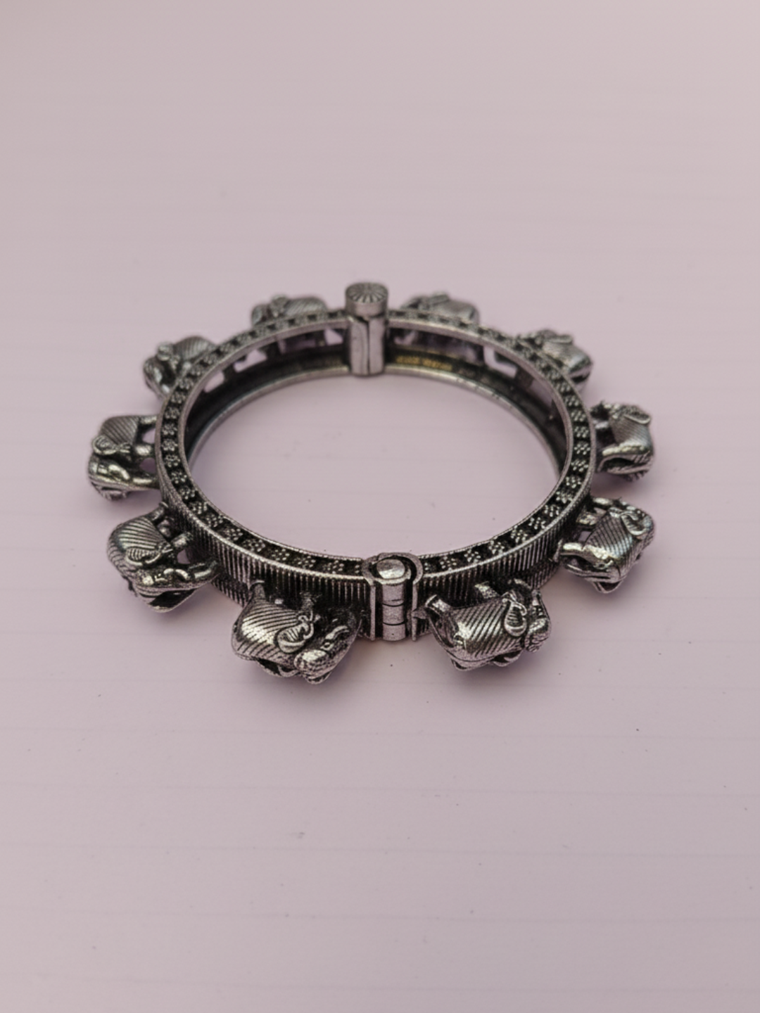 Timeless Traditional Silver Oxidized Brass Kada