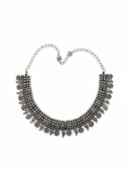 Oxidized Silver Brass Heritage Style Necklace for Women