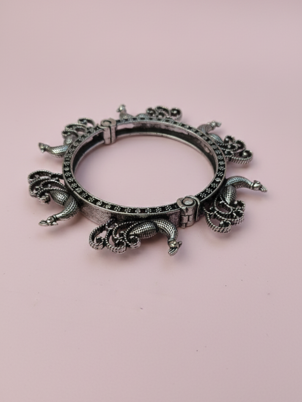 Heritage Inspired Antique Silver Brass Bangles