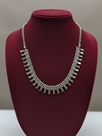 Oxidized Silver Brass Wedding Wear Statement Necklace